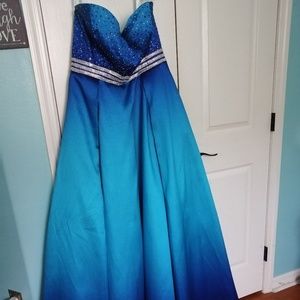 Camille La Vie Sweetheart Ombre Mikado Ball Gown